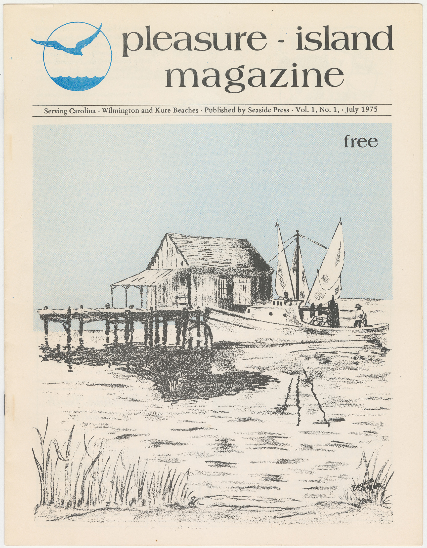 Cover of first issue of Pleasure Island Magazine.